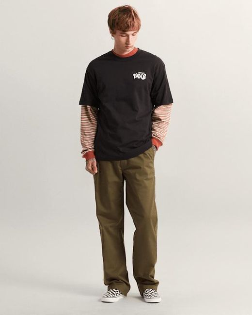 Vans Green Authentic Chino Straight Trousers for men