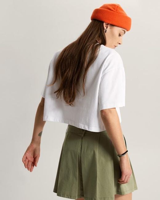 Vans White Y2K Boho Relax Crop T-Shirt