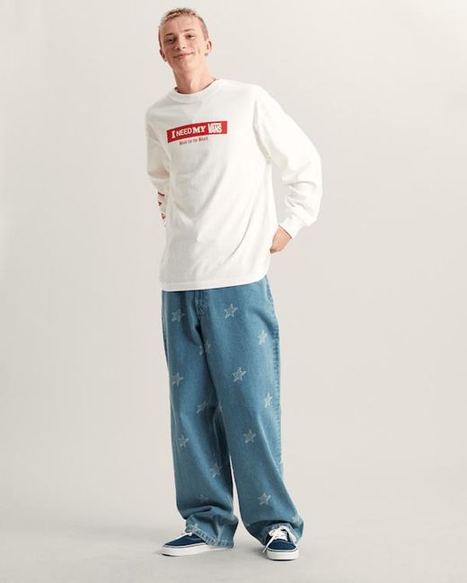 Vans White I Need My Long Sleeve T-Shirt for men