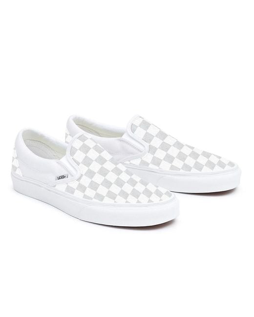 Customs True White Checkerboard Slip on Wide Fit