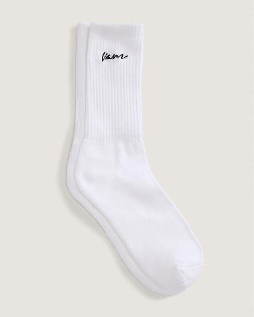 Vans Classic Script Crew Socken (1 Paar) Herren, Größe: L (48-51​ in White für Herren
