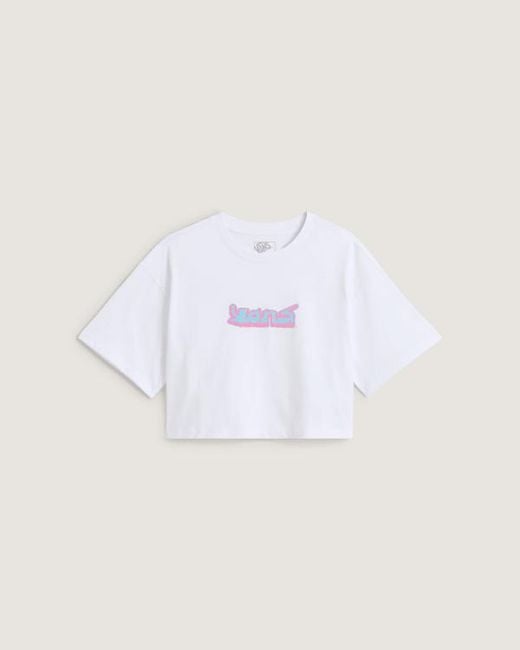 Vans White Y2K Boho Relax Crop T-Shirt