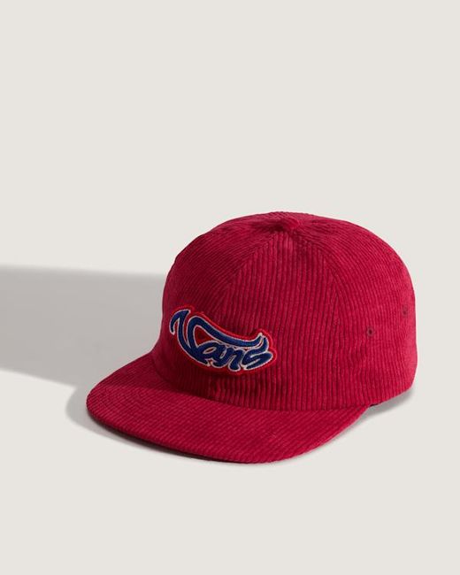 Vans Red Wavy Script Jockey Hat for men