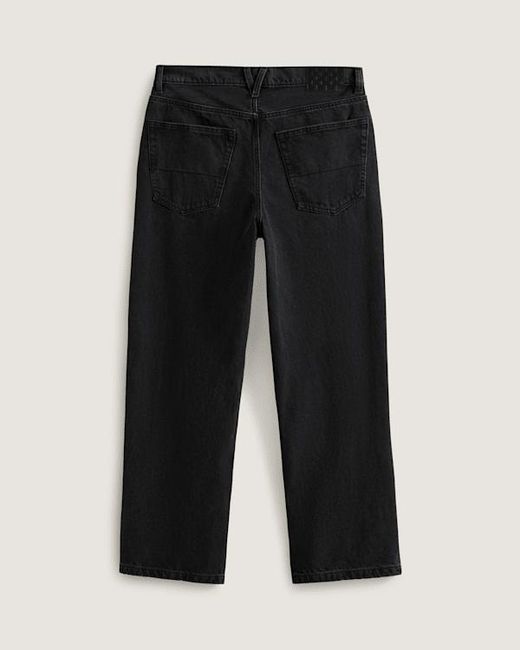 Vans Black Check-5 Baggy Denim Trousers for men