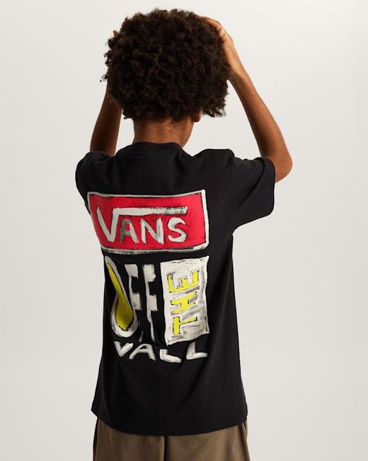 Vans Black Kids On Canvas T-Shirt (8-14 Years)