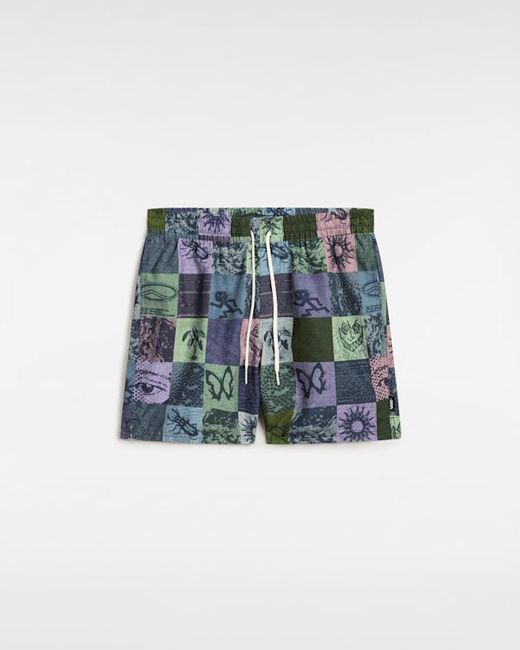 Vans Blue Primary Solid Elastic Boardshorts for men
