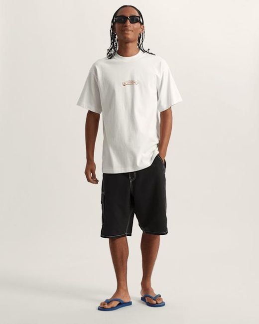 Vans Black Voyage Long Cargo Boardshorts for men