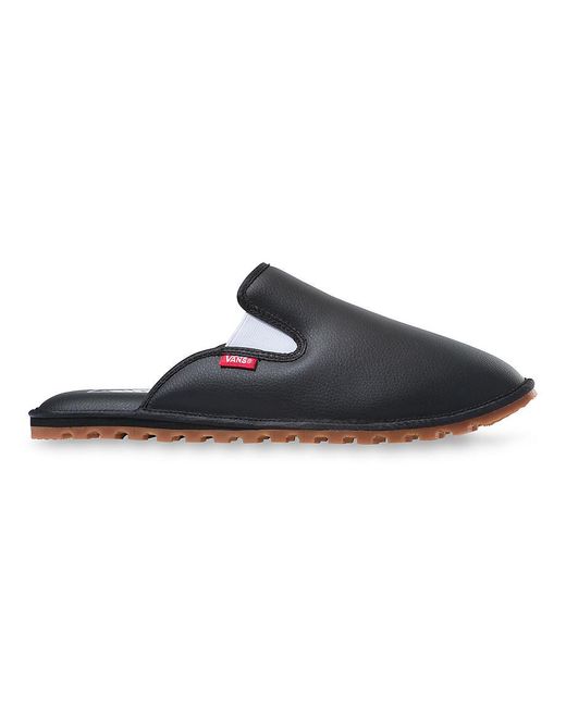 vans slippers black