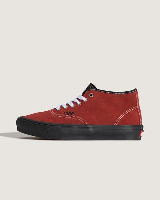 Vans Red Skate Authentic Mid Shoes for men