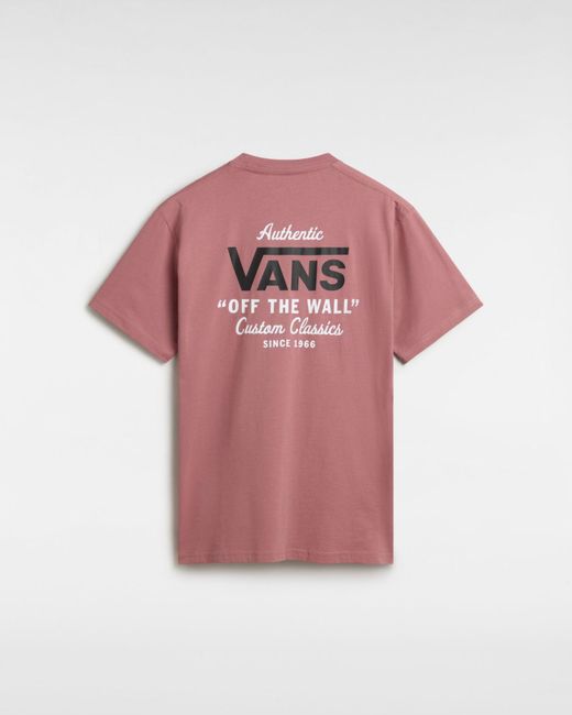 Vans Holder St Classic T-shirt in Pink für Herren