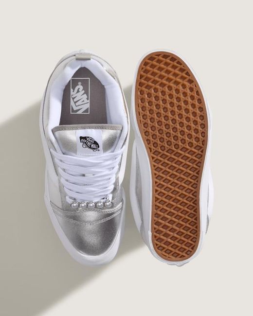 Vans White Knu Skool Shoes for men