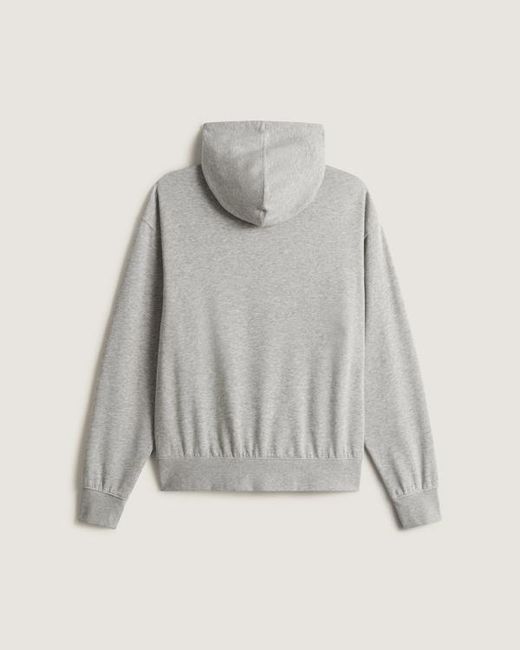 Vans Gray Stretch Logo Zip Pullover Hoodie for men