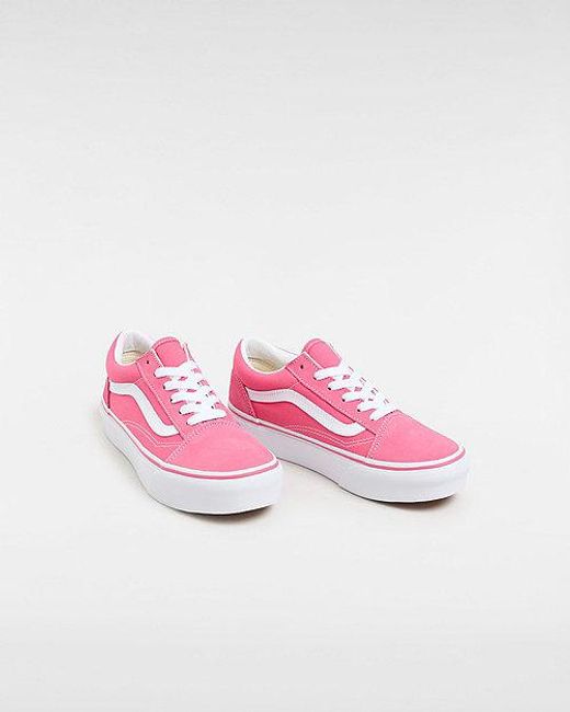 Chaussures Old Skool Platform Ado Vans en coloris Pink