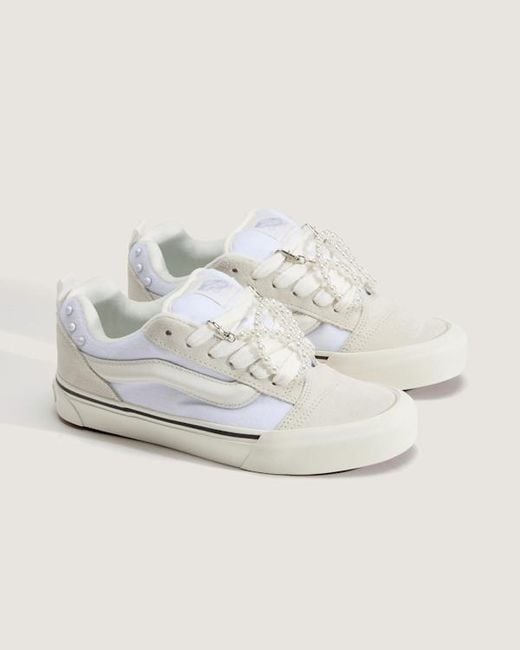Vans White Knu Skool Shoes for men