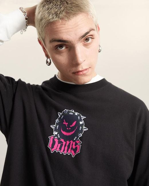 Vans Happy Spike T-Shirt, Herren, Größe in Black für Herren