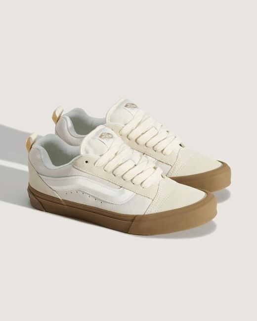 Vans White Knu Skool Shoes for men