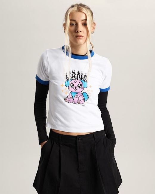 Vans Blue Puppy Ringer T-Shirt