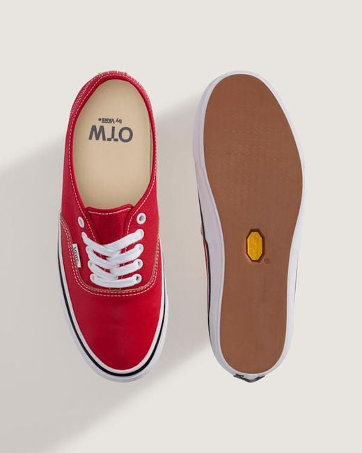 Vans Red Otw Authentic 44 Siped Vibram for men