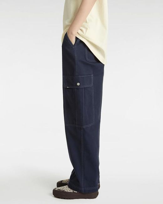 Pantalones De Lona Sidewalk, Mujer, Talla Vans de color Blue