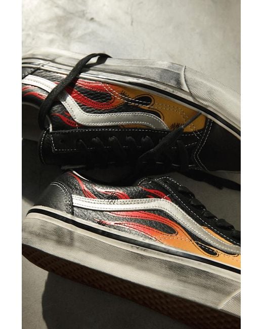 Vans Black Premium Old Skool 36 Flames Shoes for men