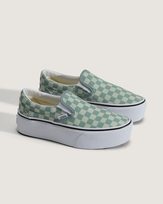 Vans Blue Classic Slip-On Platform Shoes for men