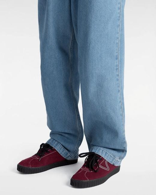 Vans Red Sport Low Creeper Suede Shoes for men