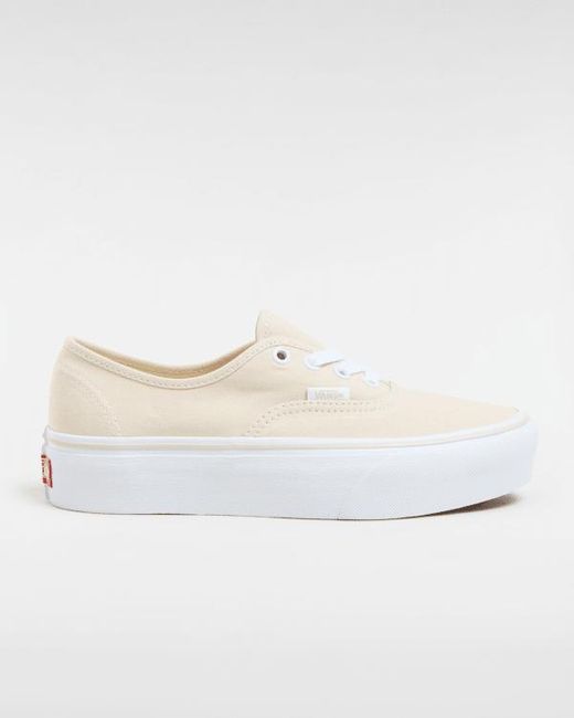 Vans White Authentic Platform Shoes for men