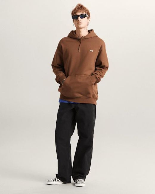 Vans Brown Left Chest Ii Loose Pullover Hoodie for men