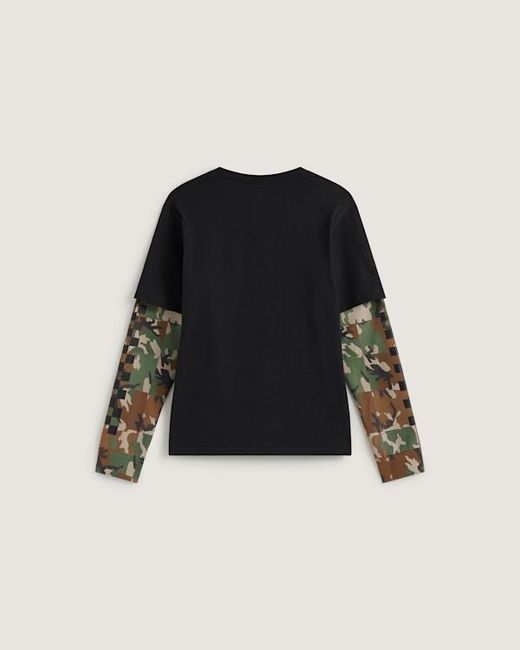 Vans Black Kids Camo Twofer Shirt