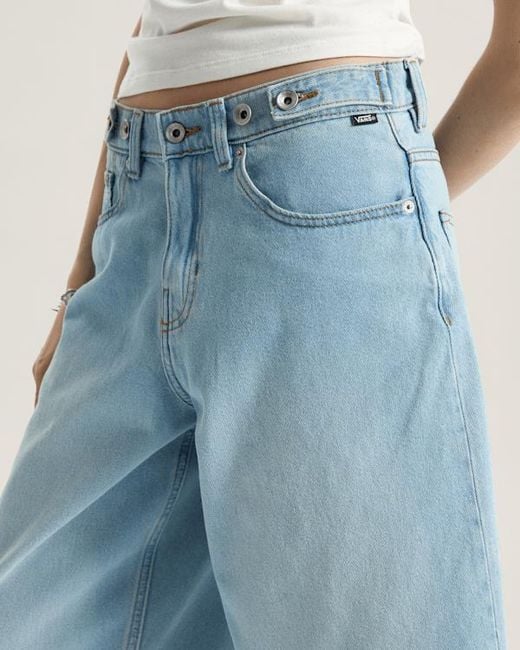 Vans Blue Cinched Check-5 Baggy Shorts