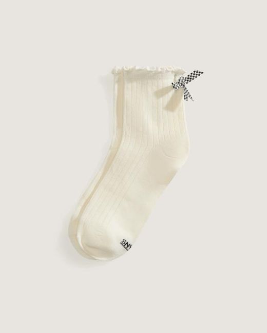 Vans Natural Bow Back Crew Socks (1 Pair) Size: L (8.5-12​ for men