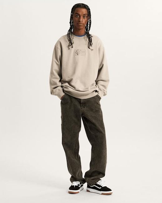 Sudadera De Cuello Redondo Blocked Box, Hombre, Talla Vans de hombre de color Natural