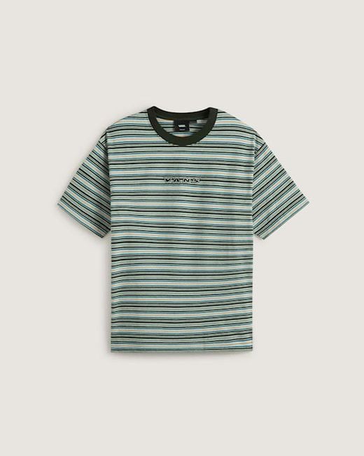 Vans Green Cameron Stripe T-Shirt for men