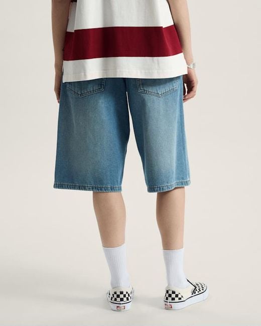 Vans Blue Cinched Check-5 Baggy Shorts