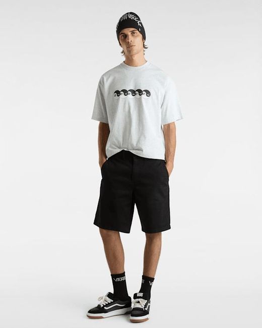 Vans Skate Ying Yang Eyes Tee, Grootte in het White voor heren