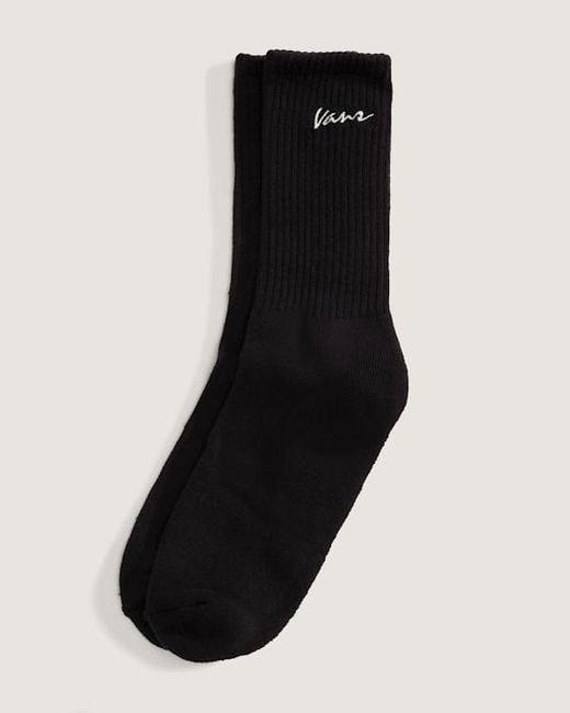 Vans Classic Script Crew Socken (1 Paar) Herren, Größe: L (48-51​ in Black für Herren