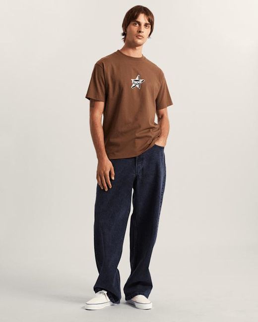 Vans Blue Check-5 Baggy Denim Trousers for men