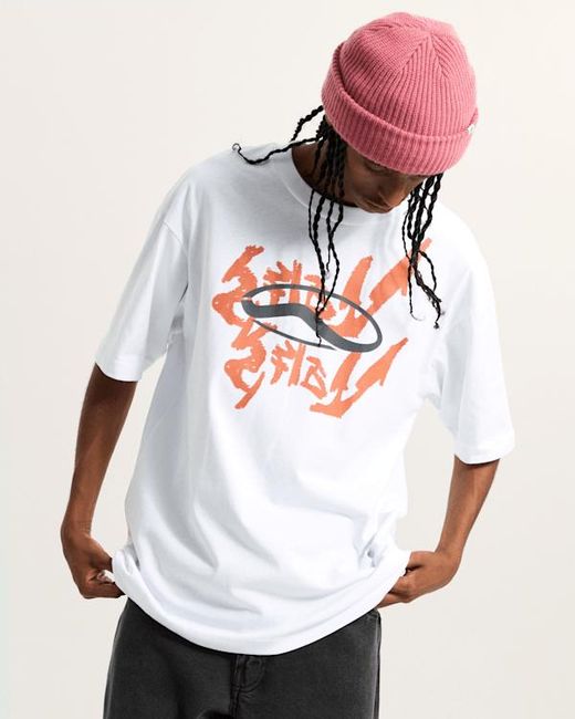 Vans White Mirror V Loose Short Sleeves for men