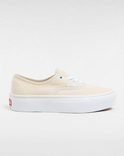 Vans White Authentic Platform Shoes