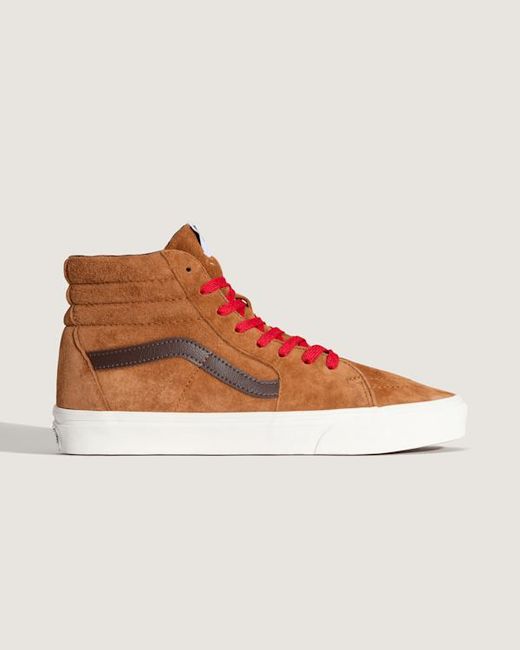 Vans Brown Sk8-Hi Pig Suede Shoes