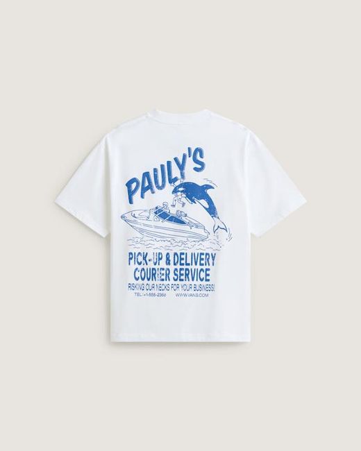 Vans White Pauly's Delivery Ss Tee for men