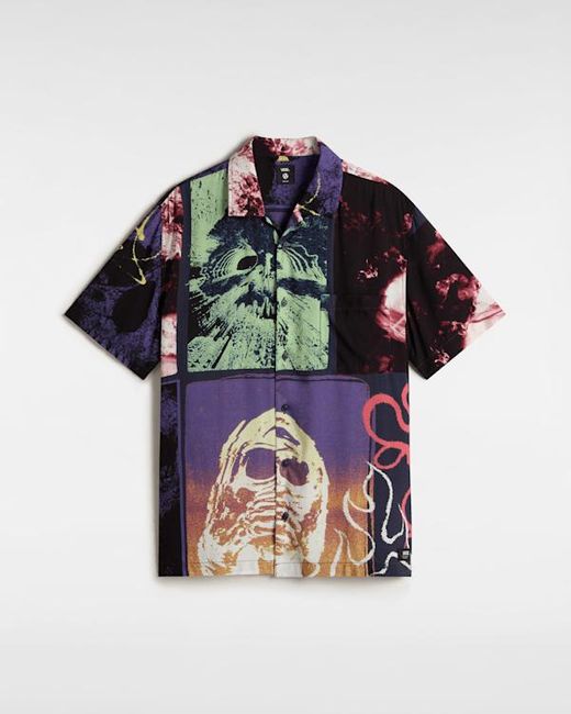 Vans Prospect Collage Overhemd, Grootte in het Blue voor heren