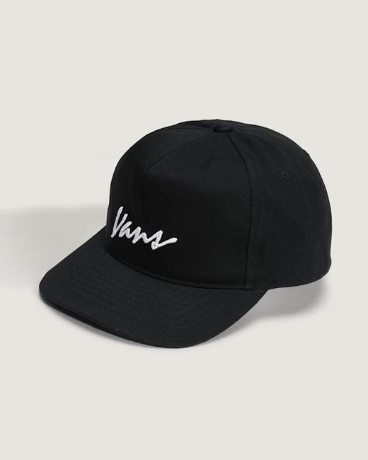 Vans Black Classic Script Snapback Hat for men
