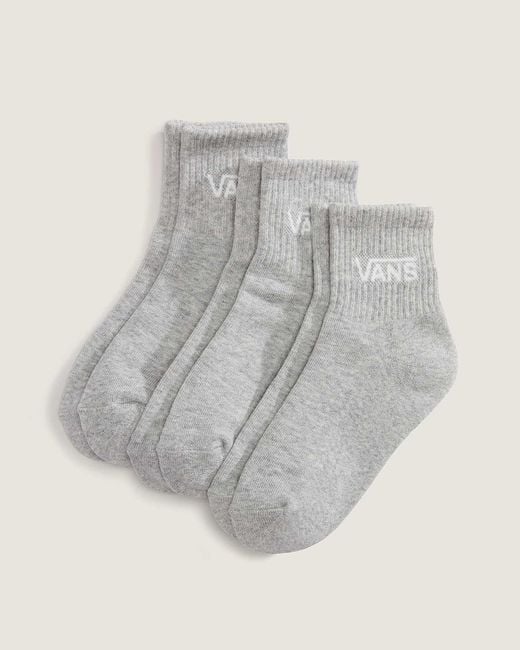 Vans Gray Kids Classic Half Crew Socks (3 Pairs) Size: Xs ​13-2.5​