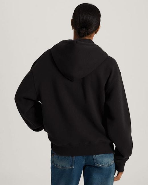 Vans Blue Stretch Logo Zip Pullover Hoodie for men