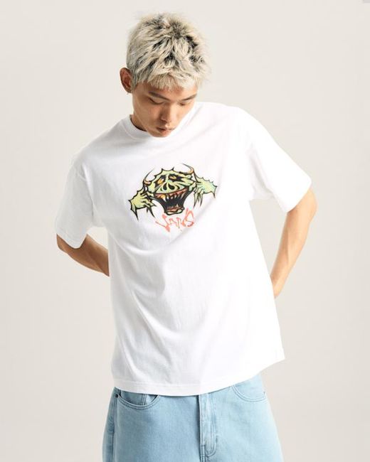Vans White Goofy Ghoul Short Sleeves for men