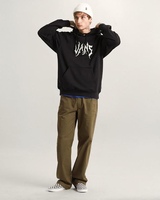 Vans Black They Are Just Shoes Loose Pullover Hoodie for men