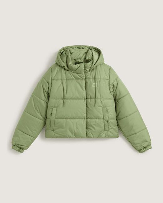 Vans Green Hillgate Cropped Pufferjacke, Damen, Größe
