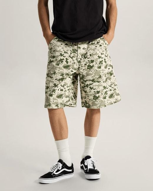Vans Natural Premium Check-5 Baggy Canvas Shorts for men