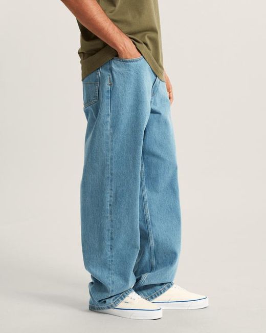 Vans Blue Check-5 Loose Denim Trousers for men